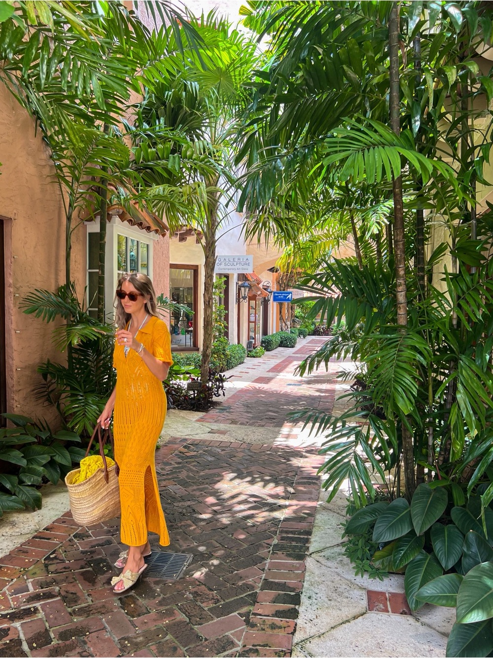 Roller Rabbit Yellow Crochet Knit Swim Coverup